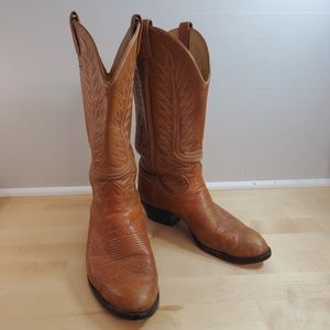 Vintage Black Label Tony Lama Men's Cowboy Boots 6530 ~ Sz 10-10.5 ~ Tan Brown